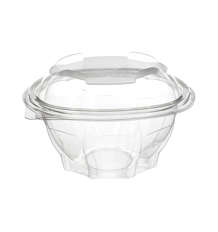 Saladier Rond avec charnière PET 370ml (50 Utés) Saladier Rond avec charnière PET 370ml (50 Utés)