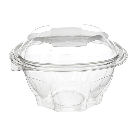 Saladier Rond avec charnière PET 370ml (50 Utés)