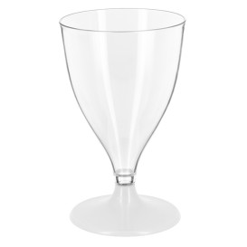 Coupe Réutilisable PS Eau/Vin Pied Blanc 200ml 2P (6 Unités)