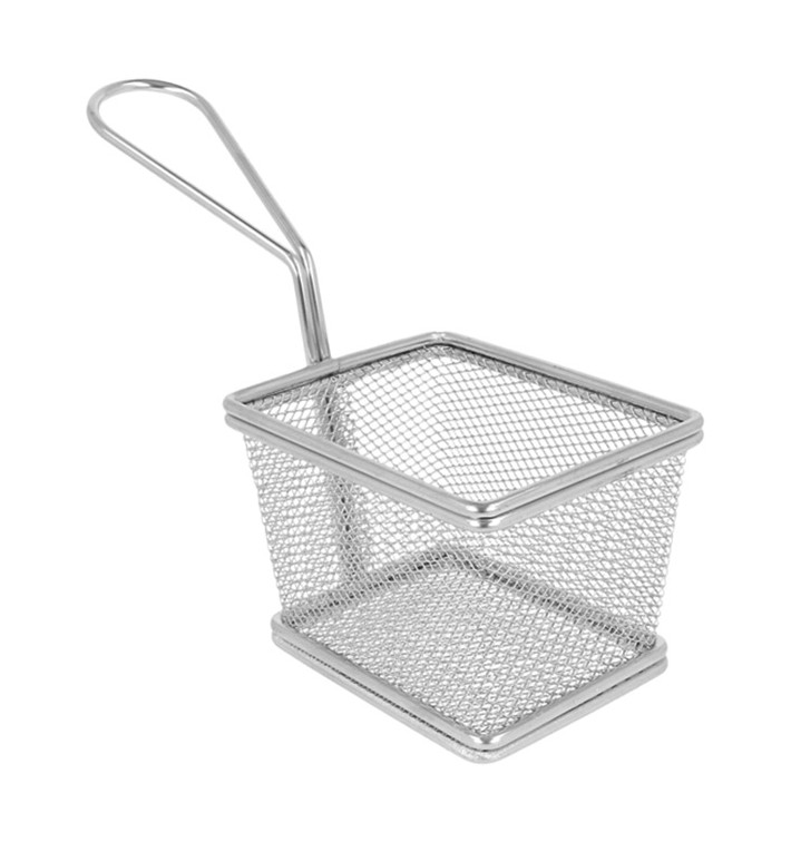 Mini friteuse de Présentation en Acier 10x9x6cm (6 Unités) Mini friteuse de Présentation en Acier 10x9x6cm (6 Unités)