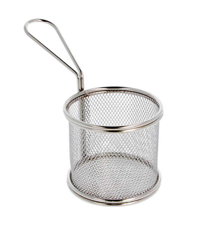 Mini friteuse de Présentation en Acier 9,3x8,5cm (6 Unités) Mini friteuse de Présentation en Acier 9,3x8,5cm (6 Unités)