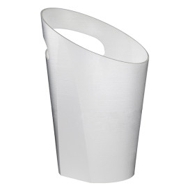 Seau à glace réutilisable PP blanc pour 1 bouteille (6 Uds)