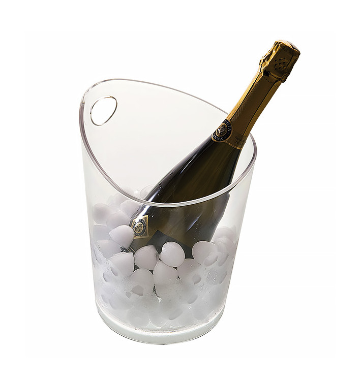 Seau à glace réutilisable PP Transparent pour 1 bouteille (1 Ud) Seau à glace réutilisable PP Transparent pour 1 bouteille (1 Ud)