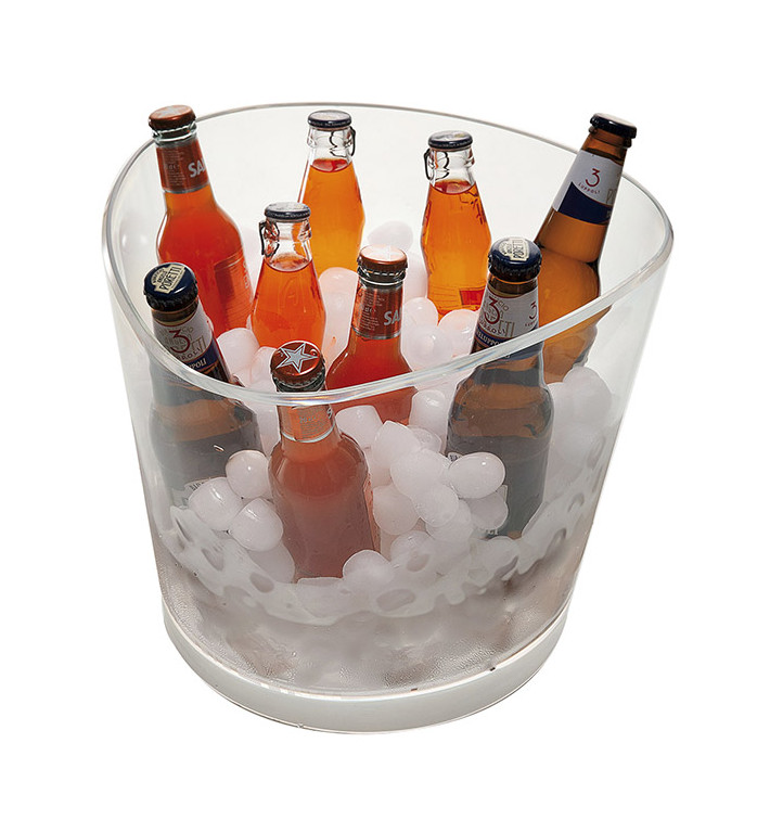 Seau à glace réutilisable SMMA Transparent pour 7-8 bouteilles (1 Uds) Seau à glace réutilisable SMMA Transparent pour 7-8 bouteilles (1 Uds)