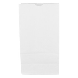 Sac en papier Kraft Blanc sans anses 50g/m² 15+9x28cm (25 Unités)