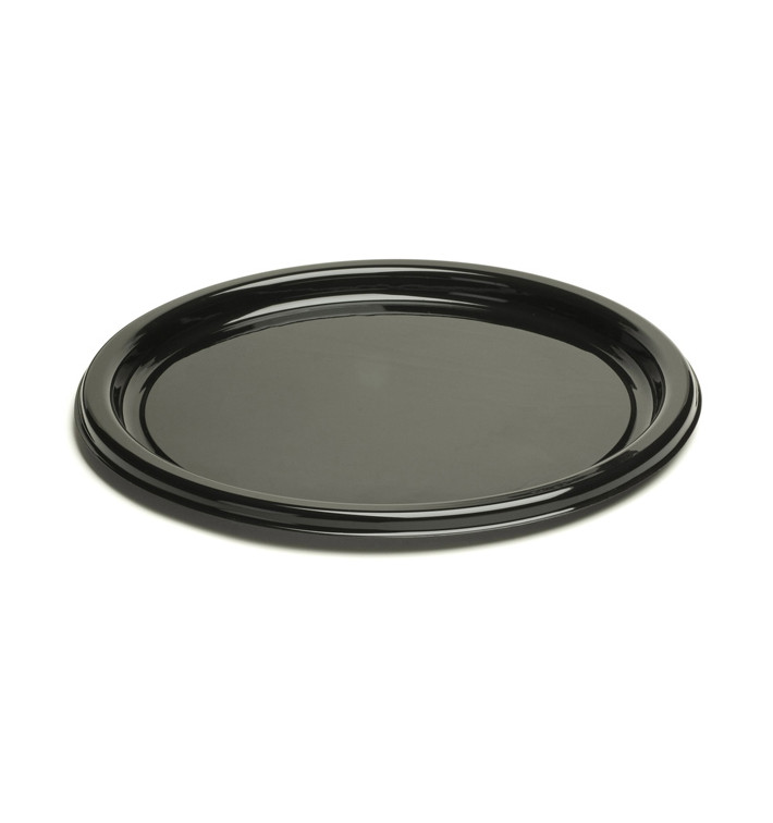 Assiette en Plastique Rigide Noire 18cm (25 Utés) Assiette en Plastique Rigide Noire 18cm (25 Utés)