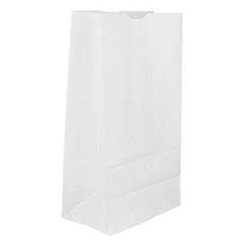 Sac en papier Kraft Blanc sans anses 50g/m² 12+8x24cm (25 Unités)