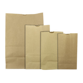 Sac en papier Kraft sans anses 60g/m² 18+11x34cm (500 Unités)