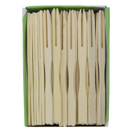 Mini Fourchette en Bambou 9cm (200 Unités)