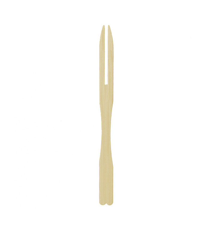 Mini Fourchette en Bambou 9cm (10000 Utés) Mini Fourchette en Bambou 9cm (10000 Utés)