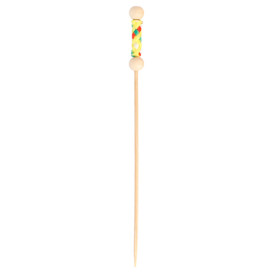 Pique en Bois Décoré Beige 120 mm(100 Unités)