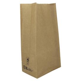 Sac en papier KRAFT sans anses 45g/m² 12+8x24cm (25 Unités)