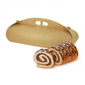 Boîte à Bûche de Noël Kraft 35x10x10cm (25 Utés)