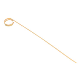 Pique en Bambou Décoré Spirale 200mm (100 Unités)