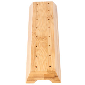 Support en Bambou Marron pour Piques 20x6x2cm (12 Utés)