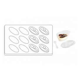 Kit Plateau et Couvercle + Support et 12 Bols Ovales (1 Kit)