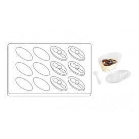 Kit Plateau et Couvercle + Support et 12 Bols Ovales (12 Kits)