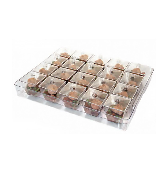 Kit Plateau et Couvercle + Support et 20 Bols Carrés (1 Kit) Kit Plateau et Couvercle + Support et 20 Bols Carrés (1 Kit)
