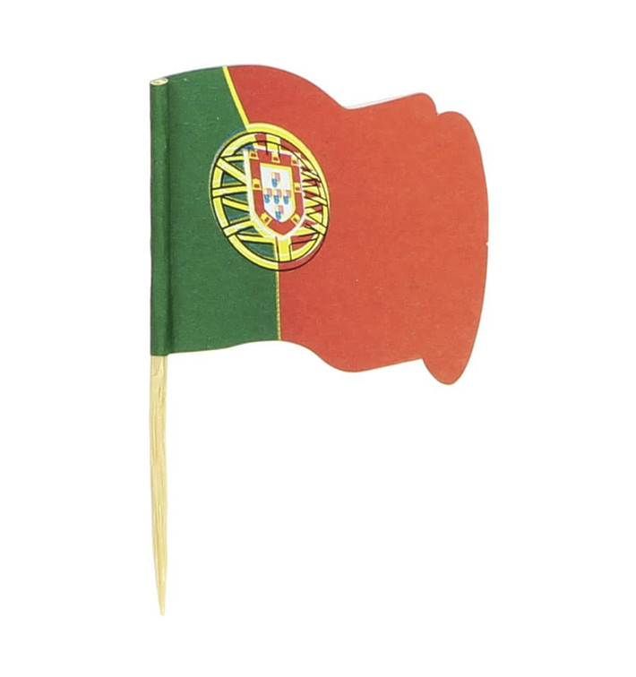 Pique en Bois Drapeau "Portugal" 65mm (144 Unités) Pique en Bois Drapeau "Portugal" 65mm (144 Unités)