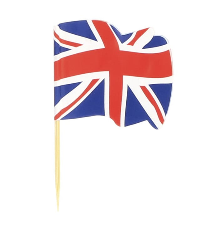 Pique en Bois Drapeau "UK" 65mm (144 Unités) Pique en Bois Drapeau "UK" 65mm (144 Unités)