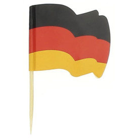 Pique en Bois Drapeau "Allemagne" 65mm (144 Unités)