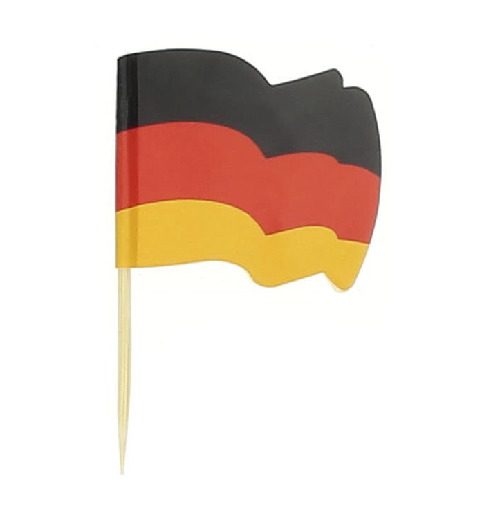 Pique en Bois Drapeau "Allemagne" 65mm (144 Unités) Pique en Bois Drapeau "Allemagne" 65mm (144 Unités)