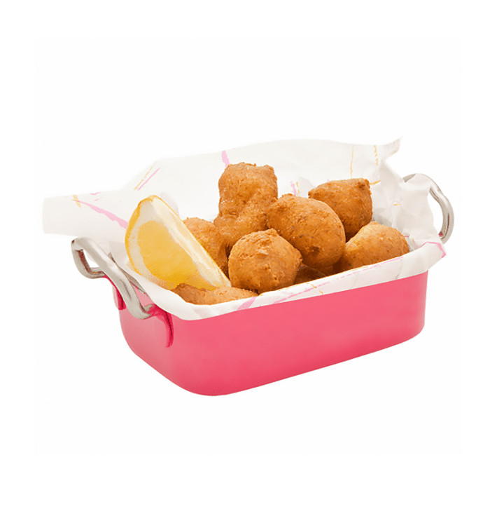 Mini Bac en Acier Inoxydable Rose 14,5x9,5cm (1 Uté) Mini Bac en Acier Inoxydable Rose 14,5x9,5cm (1 Uté)