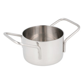 Mini Cocotte en Acier Inoxydable Ø8x4,5cm (1 Uté)