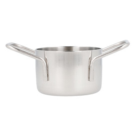 Mini Cocotte en Acier Inoxydable Ø8x4,5cm (1 Uté)