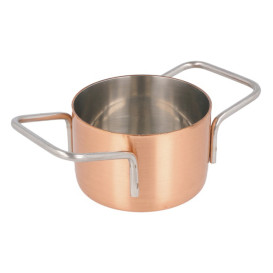 Mini Cocotte en Acier Inoxydable Cuivre Ø7x4,5cm (6 Utés)