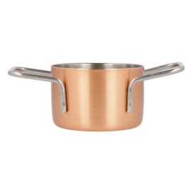 Mini Cocotte en Acier Inoxydable Cuivre Ø7x4,5cm (6 Utés)