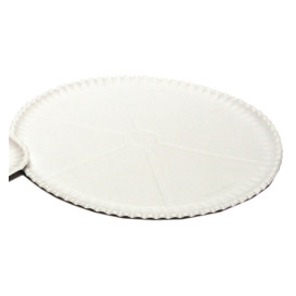 Plateau à Pizza en Carton Blanc Ø33cm (50 Unités)