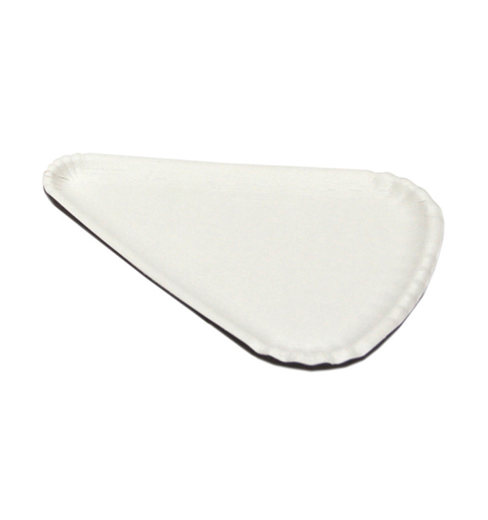 Assiette Triangulaire à Pizza Carton Blanc 1/8 (100 Utés) Assiette Triangulaire à Pizza Carton Blanc 1/8 (100 Utés)
