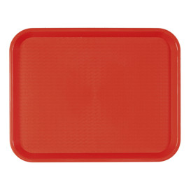 Plateau en Plastique Fast Food Rouge 30,5x41,4cm (1 Uté)