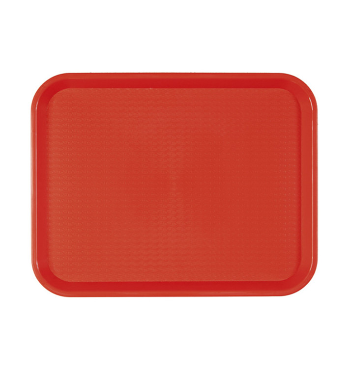 Plateau en Plastique Fast Food Rouge 35,5x45,3cm (1 Uté) Plateau en Plastique Fast Food Rouge 35,5x45,3cm (1 Uté)