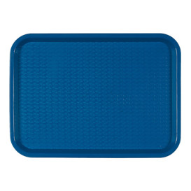 Plateau en Plastique Fast Food Bleu 27,5x35,5cm (1 Uté)