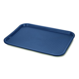 Plateau en Plastique Fast Food Bleu 27,5x35,5cm (1 Uté)