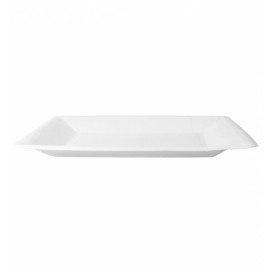 Assiette en Papier Biocoated Blanc Carrée 18cm (20 Utés)