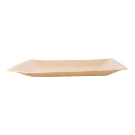 Assiette en Papier Biocoated Naturel Carrée 18cm (20 Utés)