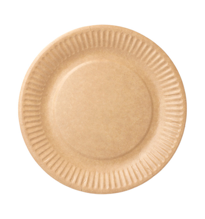 Assiette en Papier Biocoated Naturel Relief Ø18cm (20 Utés) Assiette en Papier Biocoated Naturel Relief Ø18cm (20 Utés)