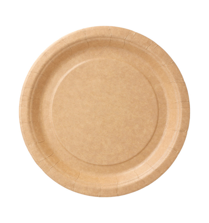 Assiette en Papier Biocoated Naturel Ø18cm (400 Utés) Assiette en Papier Biocoated Naturel Ø18cm (400 Utés)