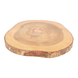 Plateau Rond Présentation en Bois Ø230x35mm (1 Uté)