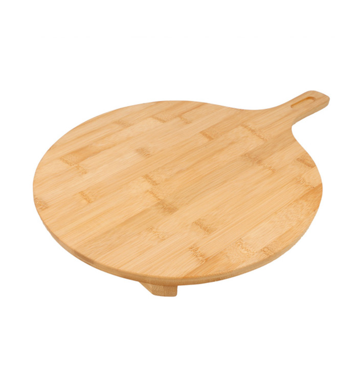 Plateau Rond avec anse en Bambou Ø29x2,5cm (10 Utés) Plateau Rond avec anse en Bambou Ø29x2,5cm (10 Utés)