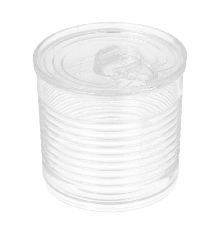 Boîte de Conserve Transparente PS 60ml Ø5,1x4,8cm (25 Utés)