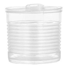 Boîte de Conserve Transparente PS 60ml Ø5,1x4,8cm (25 Utés)
