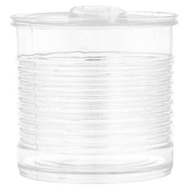 Boîte de Conserve Transparente PS 110ml Ø6x5,7cm (25 Utés)