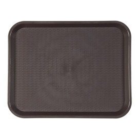 Plateau en Plastique Fast Food Chocolat 35,5x45,3cm (1 Uté)