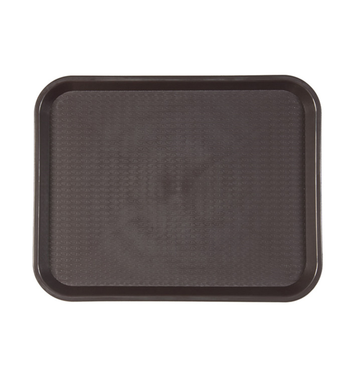 Plateau en Plastique Fast Food Chocolat 35,5x45,3cm (12 Utés) Plateau en Plastique Fast Food Chocolat 35,5x45,3cm (12 Utés)