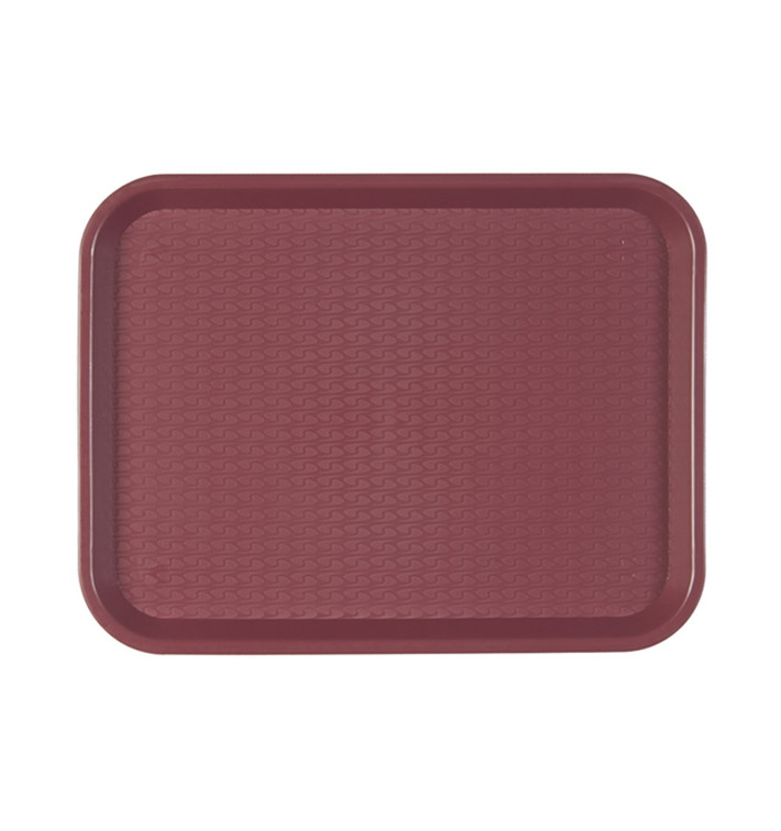 Plateau en Plastique Fast Food Bordeaux 27,5x35,5cm (1 Uté) Plateau en Plastique Fast Food Bordeaux 27,5x35,5cm (1 Uté)