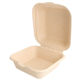 Boîte en Canne à Sucre Naturel 152x152x84mm (600 Utés)